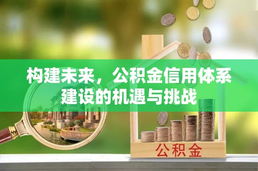 沾化构建未来，公积金信用体系建设的机遇与挑战