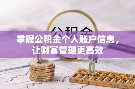 沾化掌握公积金个人账户信息，让财富管理更高效